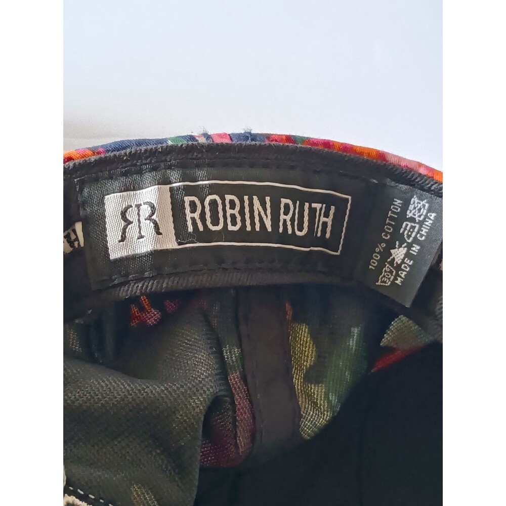 Robin Ruth Chicago Quilted Baseball Cap Floral Print Embroidered Snapback Hat - Picture 9 of 9